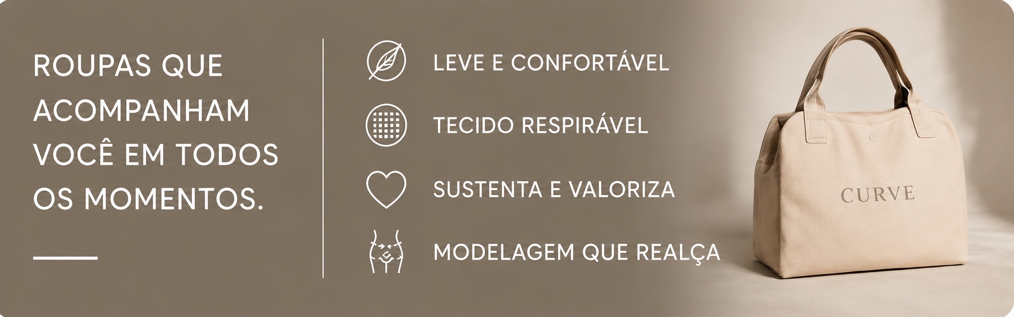 Roupas Curve que acompanham voce em todos os momentos